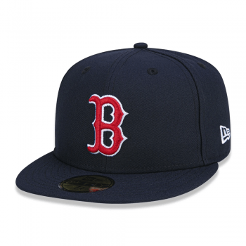 Boné New Era Aba Reta Boston Red Sox Fechado Marinho