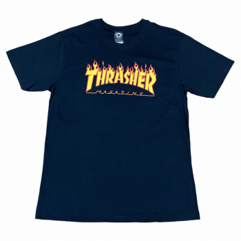 Camiseta Thrasher Logo Flame Preta