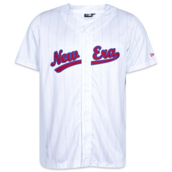 Camisa Jersey New Era Baseball Core Stripes Branca