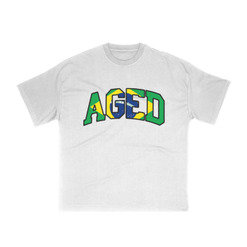 Camiseta Aged Logo Brasil Off White 