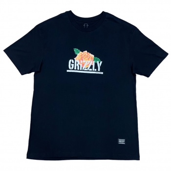 Camiseta Grizzly Peach Rose Preta