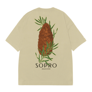 Camiseta Sopro Reach Pine Oversized Areia