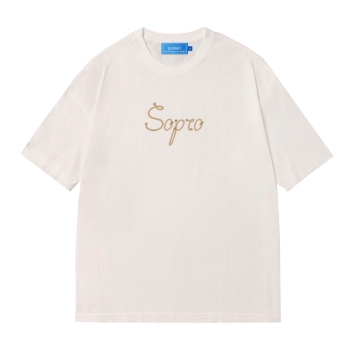 Camiseta Sopro Ties Of Memories Oversized Off White